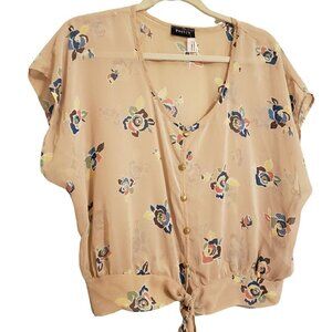 Poetry sheer top Size M NWT